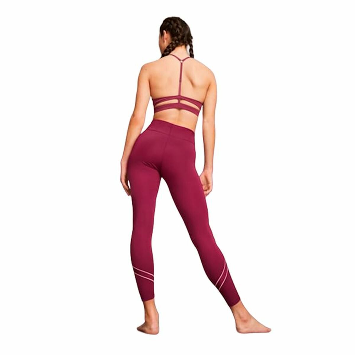 Sportleggings voor Dames Puma Studio Ultrabare Donkerrood