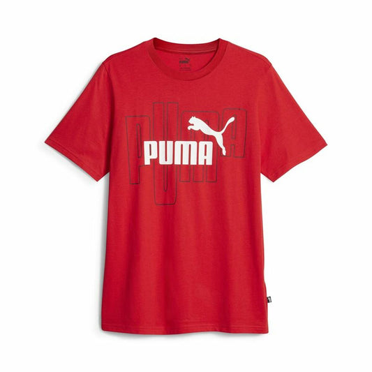 Heren-T-Shirt met Korte Mouwen Puma Graphiccs No. 1 Logo Rood
