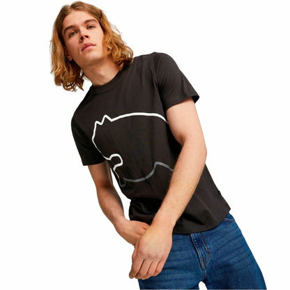 Heren-T-Shirt met Korte Mouwen Puma Graphics Big Zwart