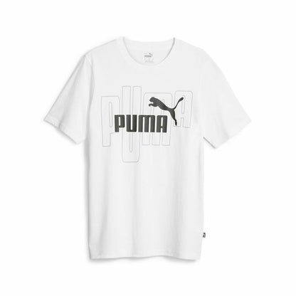 Heren-T-Shirt met Korte Mouwen Puma Graphiccs No. 1 Logo Wit