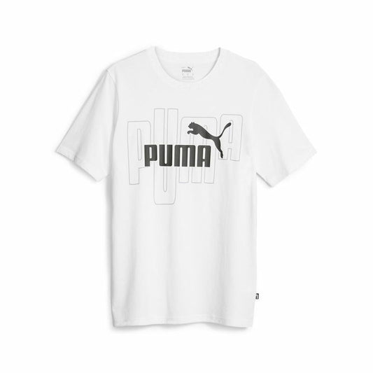Heren-T-Shirt met Korte Mouwen Puma Graphiccs No. 1 Logo Wit