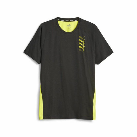 Heren-T-Shirt met Korte Mouwen Puma Fit Triblend Ul Zwart