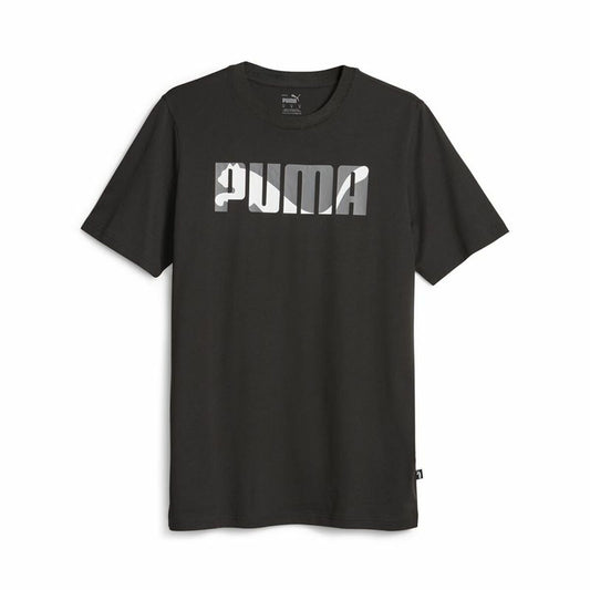 Heren-T-Shirt met Korte Mouwen Puma Graphiccs Wordin Zwart
