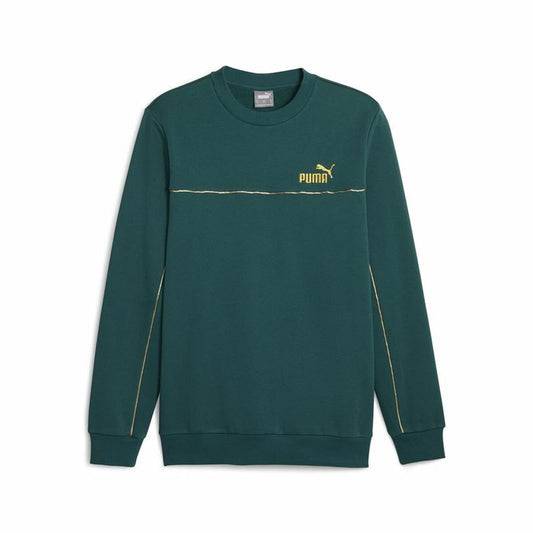 Herensweater zonder Capuchon Puma ESS+ Minimal Gold Cr Donkergroen