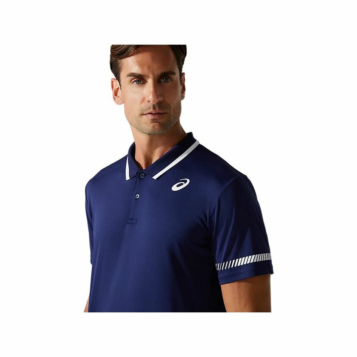 Herenpolo met Korte Mouwen Asics Court Donkerblauw