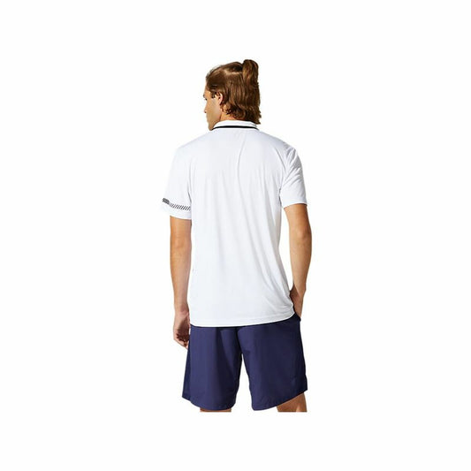 Herenpolo met Korte Mouwen Asics Court Wit