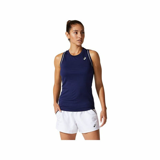 Tank Top Dames Asics Court Piping Donkerblauw