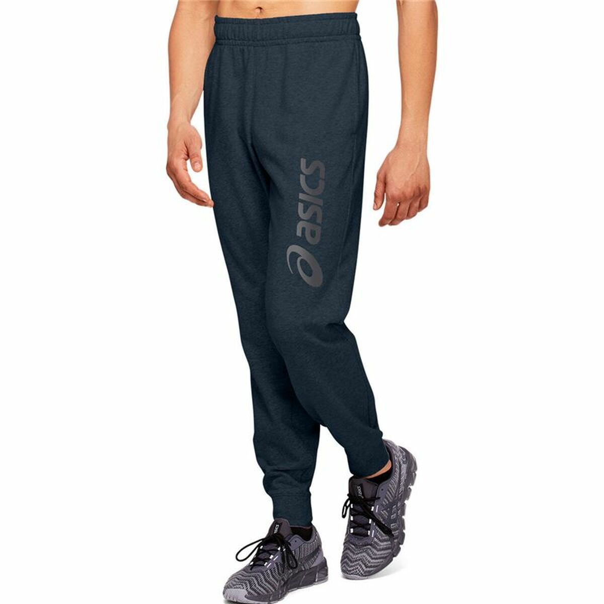 Lange sportbroek Asics Big Logo Donkerblauw Mannen