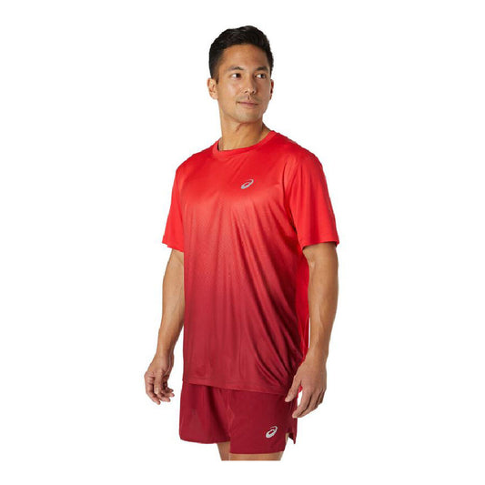 Heren-T-Shirt met Korte Mouwen Asics Kasame Rood