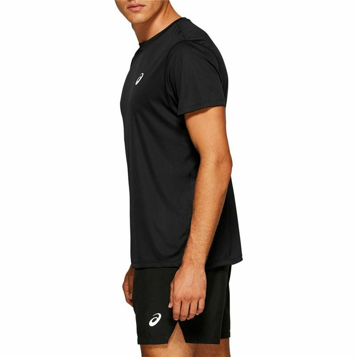 Heren-T-Shirt met Korte Mouwen Asics Core SS Zwart