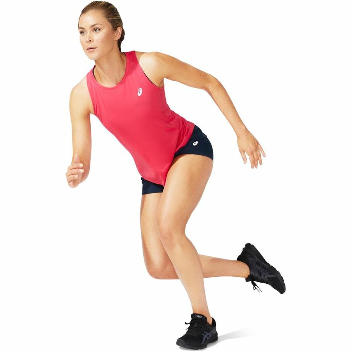 Dames-T-Shirt met Korte Mouwen Asics Core Tank Roze