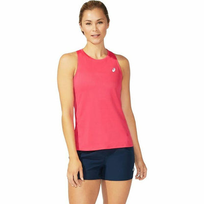 Dames-T-Shirt met Korte Mouwen Asics Core Tank Roze
