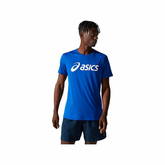 Heren-T-Shirt met Korte Mouwen Asics Core Blauw
