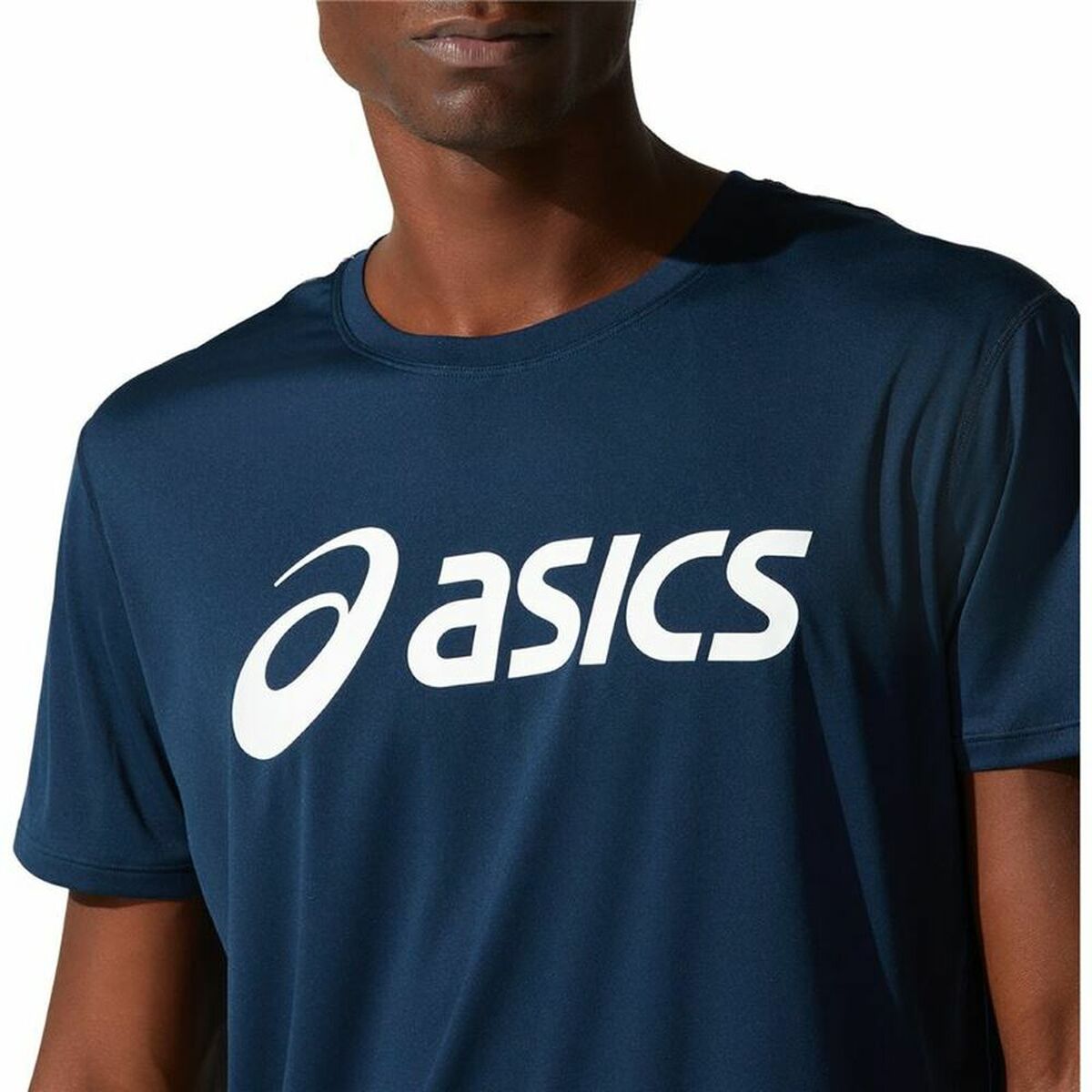 Heren-T-Shirt met Korte Mouwen Asics Core Marineblauw