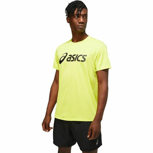 Heren-T-Shirt met Korte Mouwen Asics Core Geel