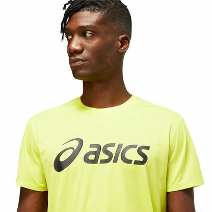 Heren-T-Shirt met Korte Mouwen Asics Core Geel