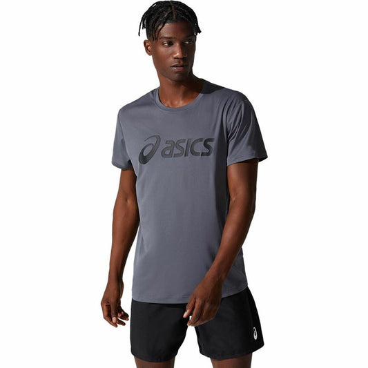 Heren-T-Shirt met Korte Mouwen Asics Core Donker grijs