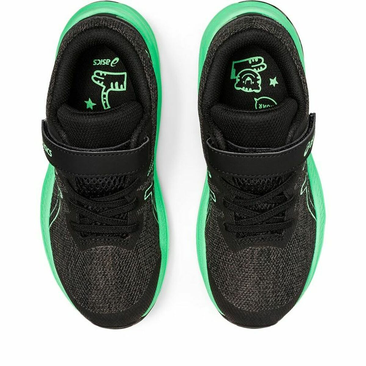 Hardloopschoenen voor Kinderen Asics GT-1000 11 Zwart/Groen