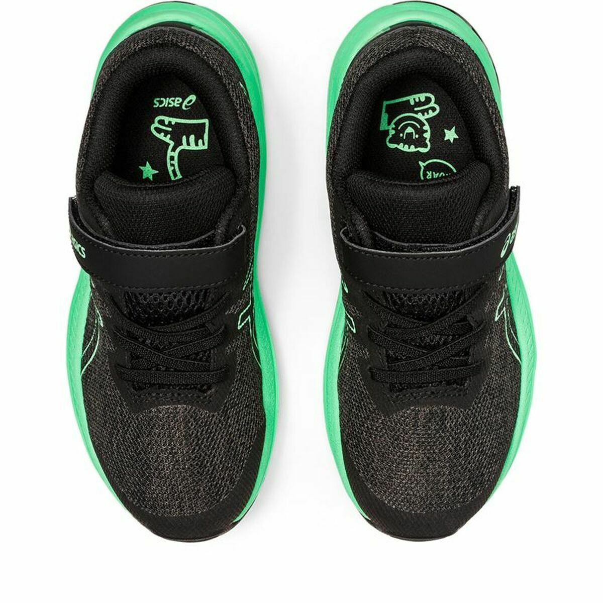 Hardloopschoenen voor Kinderen Asics GT-1000 11 Zwart/Groen