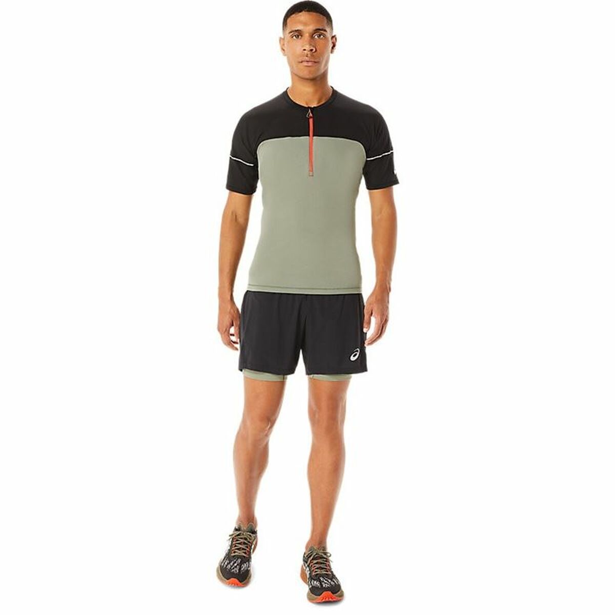 Heren-T-Shirt met Korte Mouwen Asics Fujitrail Top Groen