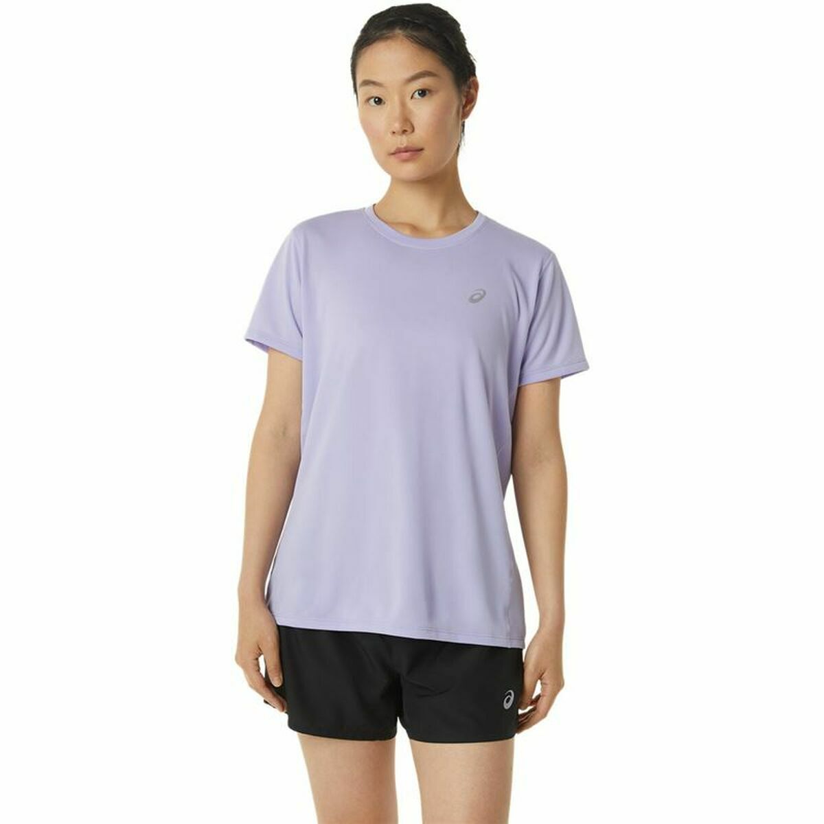 Dames-T-Shirt met Korte Mouwen Asics Core Lila