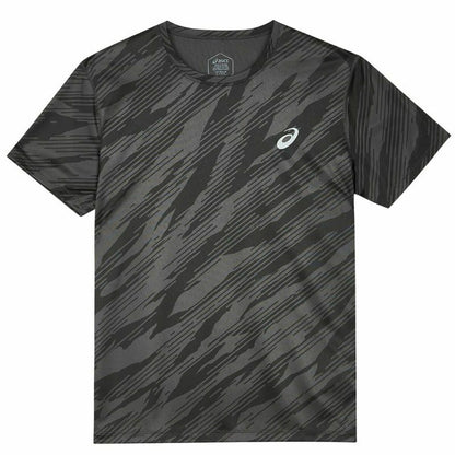 Heren-T-Shirt met Korte Mouwen Asics All Over Print Zwart
