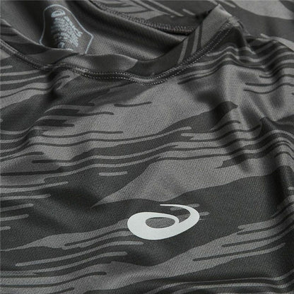 Heren-T-Shirt met Korte Mouwen Asics All Over Print Zwart