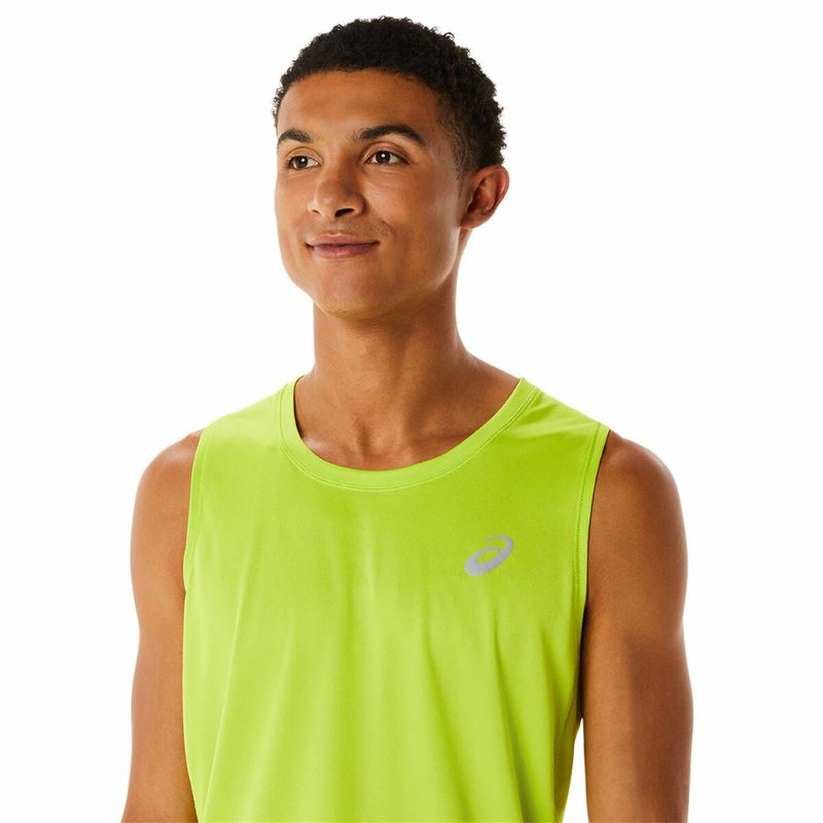 Heren Mouwloos T-shirt Asics Core Singlet Geel