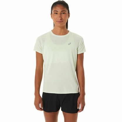 Dames-T-Shirt met Korte Mouwen Asics Core Aquamarijn
