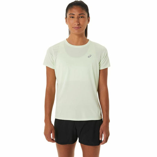 Dames-T-Shirt met Korte Mouwen Asics Core Aquamarijn