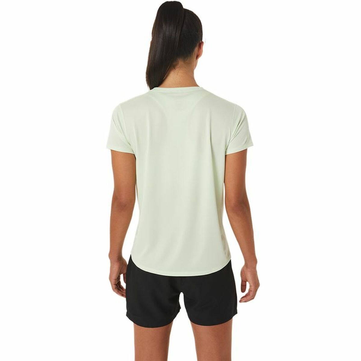 Dames-T-Shirt met Korte Mouwen Asics Core Aquamarijn