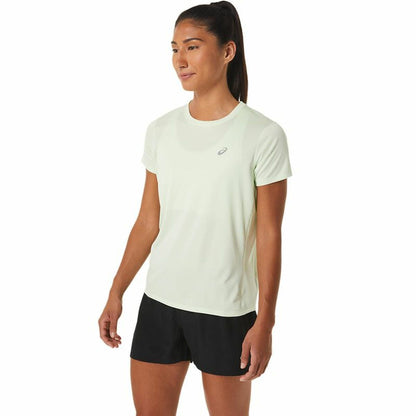 Dames-T-Shirt met Korte Mouwen Asics Core Aquamarijn