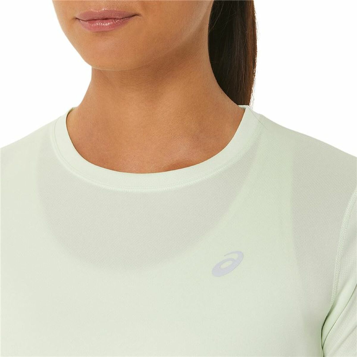 Dames-T-Shirt met Korte Mouwen Asics Core Aquamarijn