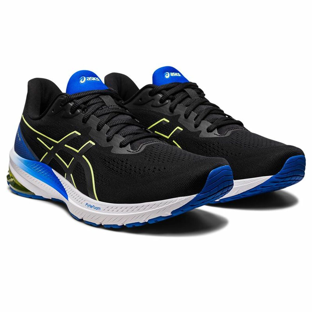Hardloopschoenen voor Volwassenen Asics Gt-1000 12 Mannen Zwart
