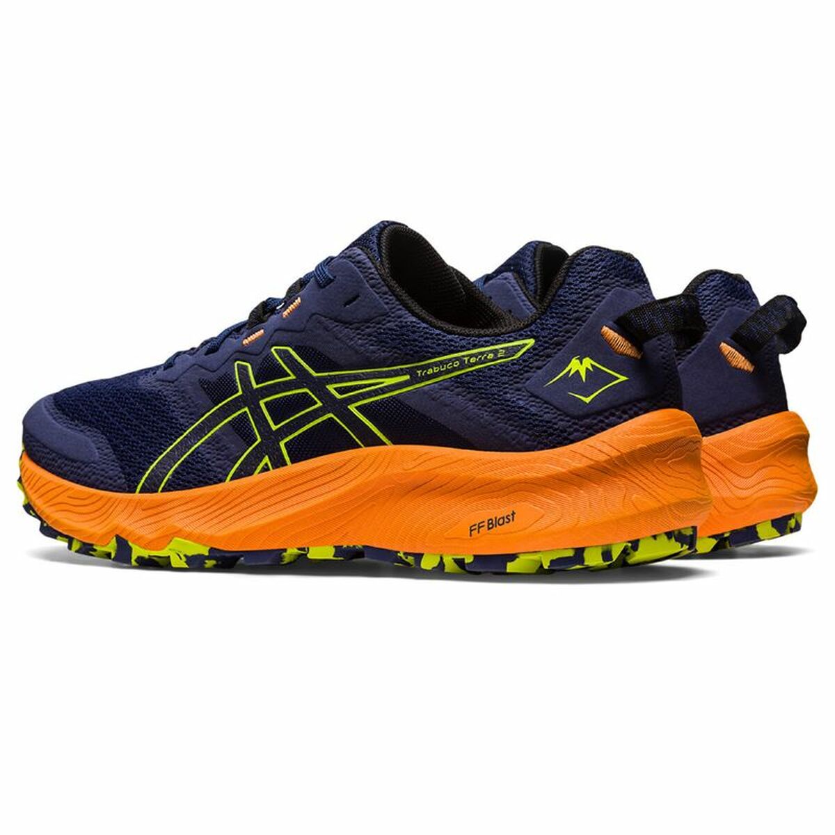 Hardloopschoenen voor Volwassenen Asics Trabuco Terra 2 Berg Mannen Marineblauw