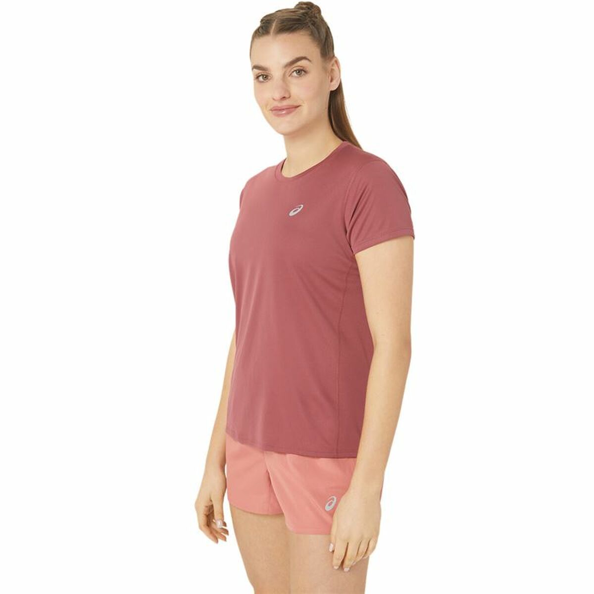 Dames-T-Shirt met Korte Mouwen Asics Core Ss Top Roze Vrouw