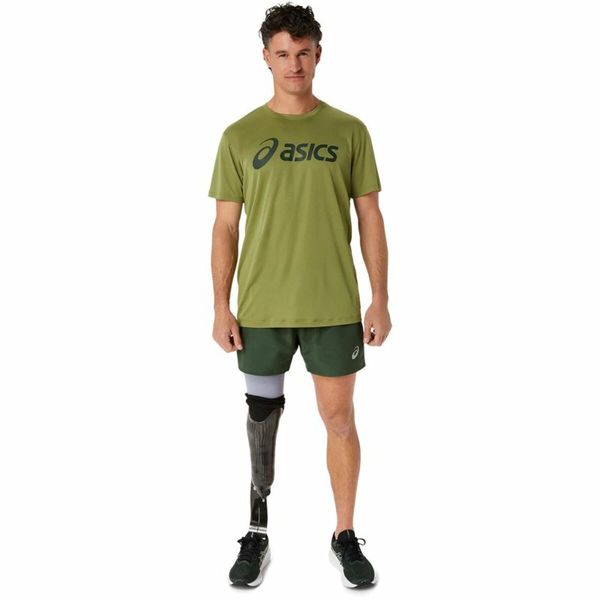 Heren-T-Shirt met Korte Mouwen Asics Core Top  Militair groen