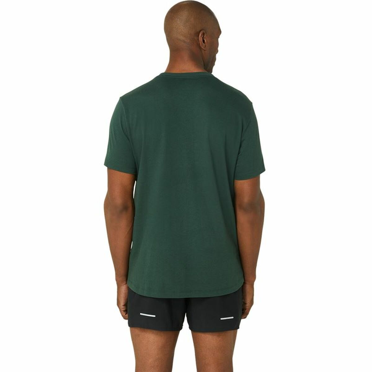Heren-T-Shirt met Korte Mouwen Asics Big Logo Donkergroen