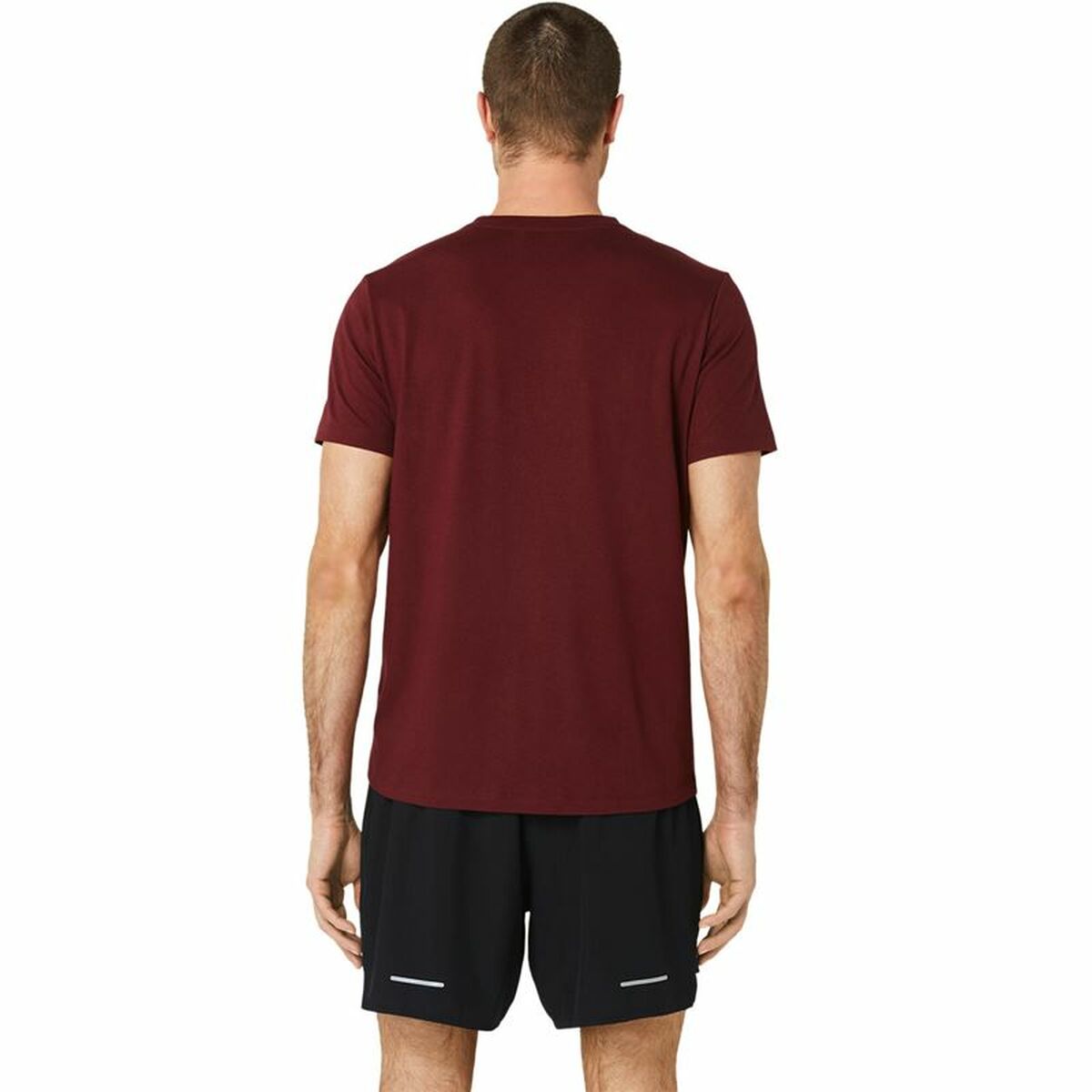 Heren-T-Shirt met Korte Mouwen Asics  ASICS Big Logo Donkerrood