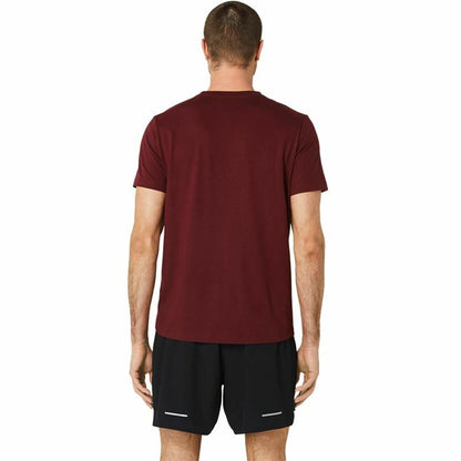 Heren-T-Shirt met Korte Mouwen Asics  ASICS Big Logo Donkerrood