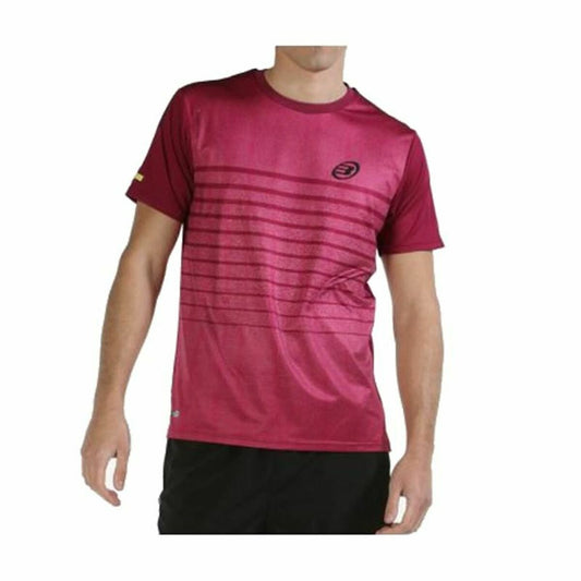 Heren-T-Shirt met Korte Mouwen Bullpadel Litis Fuchsia Mannen
