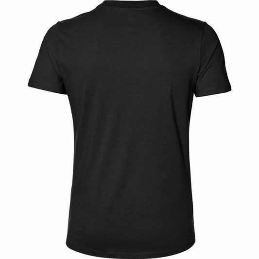 Heren-T-Shirt met Korte Mouwen Asics Big Logo Zwart