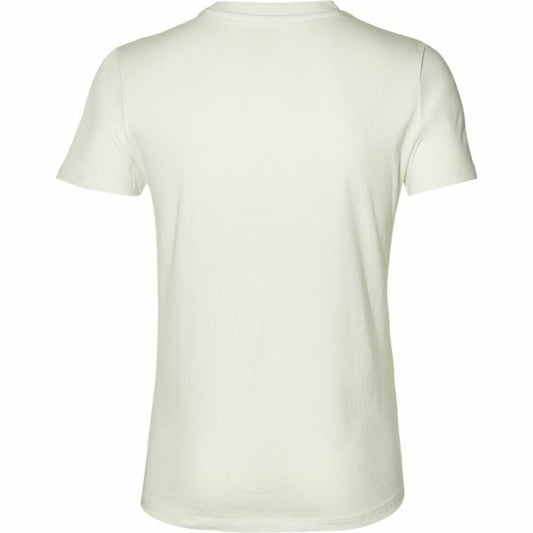 Heren-T-Shirt met Korte Mouwen Asics Big Logo Wit