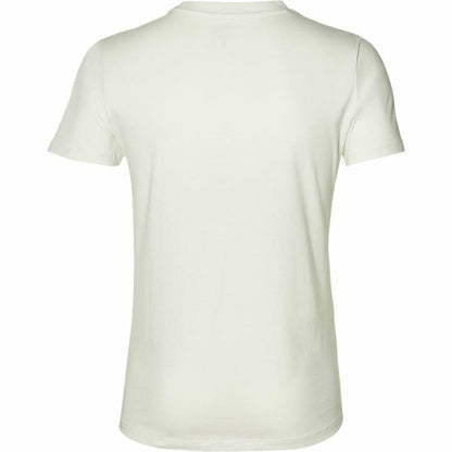 Heren-T-Shirt met Korte Mouwen Asics Big Logo Wit