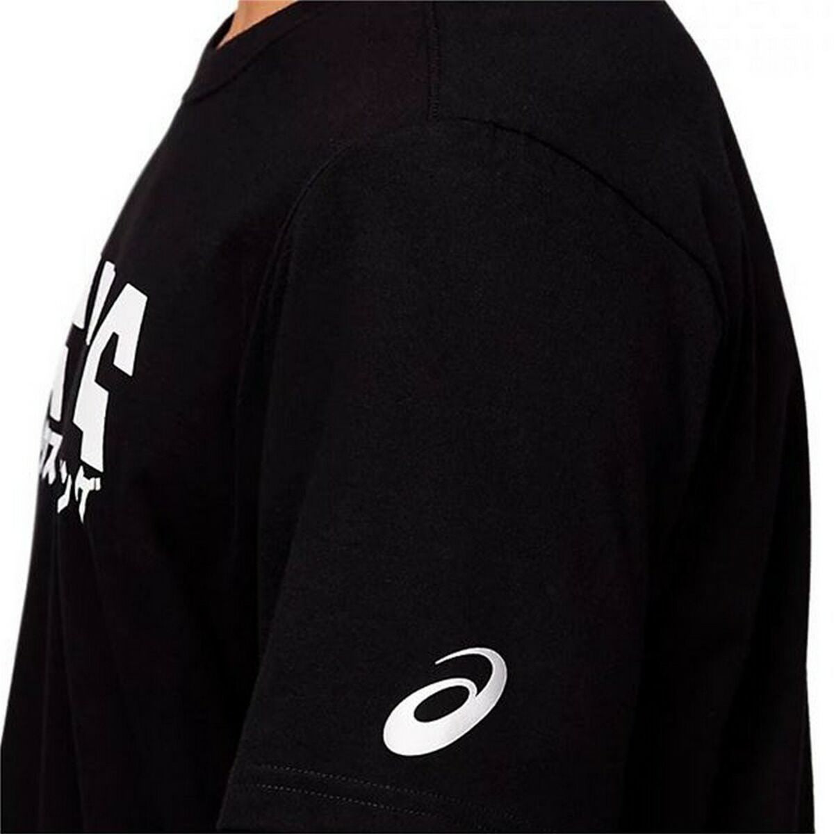 Heren-T-Shirt met Korte Mouwen Asics Katakana Zwart