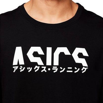 Heren-T-Shirt met Korte Mouwen Asics Katakana Zwart