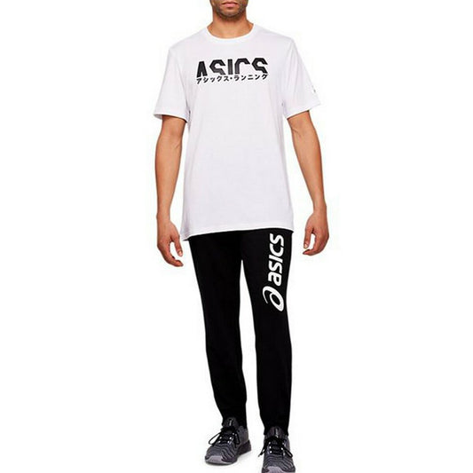 Heren-T-Shirt met Korte Mouwen Asics Katakana Wit