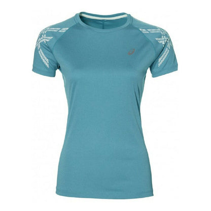 Dames-T-Shirt met Korte Mouwen Asics  Stripe SS Top 141224 8057 Blauw