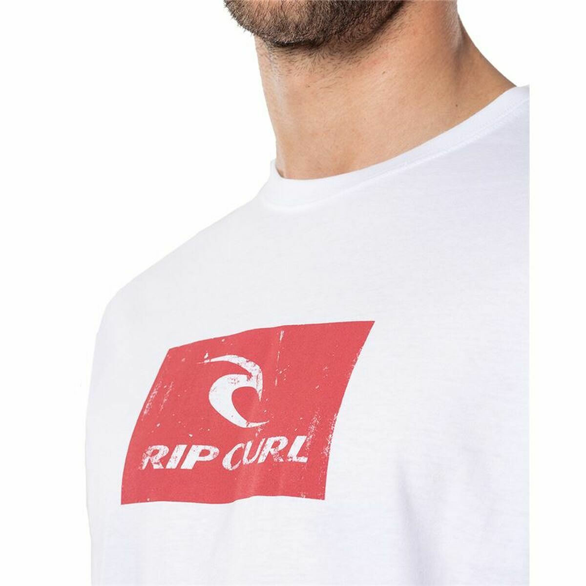 Heren-T-Shirt met Korte Mouwen Rip Curl Hallmark Wit Mannen