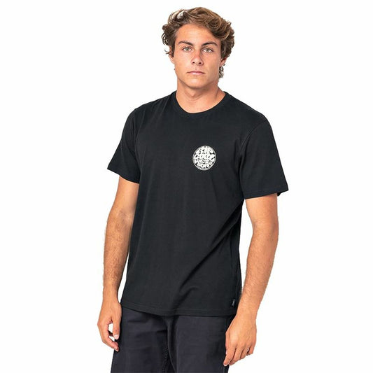T-Shirt met Korte Mouwen Rip Curl Wettie Essential Zwart Mannen